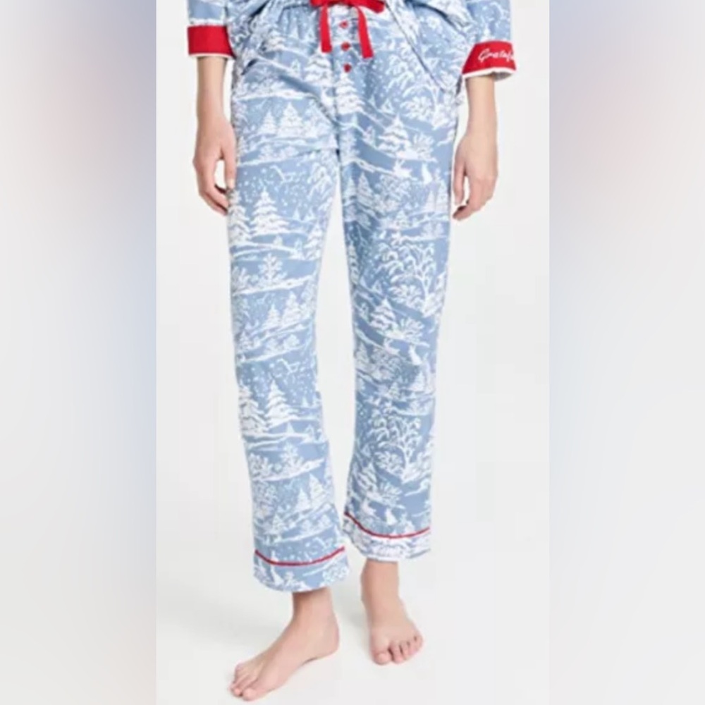 NWT PJ Salvage Cozy Flannel Christmas Snow Lounge Pants